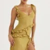 Sukienka maxi Pixie Olive Ruffle Sukienka maxi Pixie Olive Ruffle