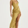 Sukienka maxi Pixie Olive Ruffle Sukienka maxi Pixie Olive Ruffle