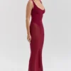 Sukienka maxi Robina z elastycznej siateczki w kolorze wina Sukienka maxi Robina z elastycznej siateczki w kolorze wina