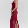 Sukienka maxi Robina z elastycznej siateczki w kolorze wina Sukienka maxi Robina z elastycznej siateczki w kolorze wina