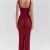 Sukienka maxi Robina z elastycznej siateczki w kolorze wina Sukienka maxi Robina z elastycznej siateczki w kolorze wina