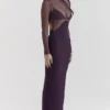 Sukienka maxi Safiya w kolorze czarnej winogron Sukienka maxi Safiya w kolorze czarnej winogron