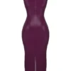 Sukienka maxi Sahara z wegańskiej skóry w kolorze merlot Sukienka maxi Sahara z wegańskiej skóry w kolorze merlot