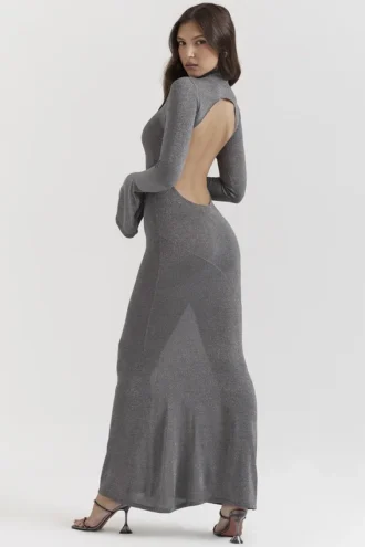 Sukienka maxi Sancha Steel Metallic Sukienka maxi Sancha Steel Metallic