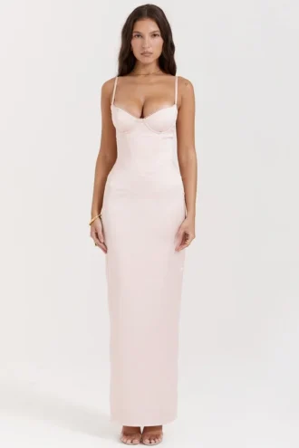 Sukienka maxi Stefania Soft Peach Gorsety Sukienka maxi Stefania Soft Peach Gorsety