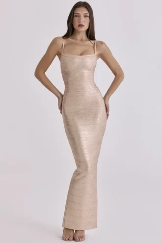 Sukienka maxi The Body Champagne Bandage – edycja limitowana Sukienka maxi The Body Champagne Bandage – edycja limitowana