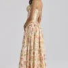 Sukienka maxi z bawełny w nadruk Rona Warm Rose Sukienka maxi z bawełny w nadruk Rona Warm Rose