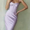 Sukienka maxi z gorsetem Charmaine w kolorze lawendowym Sukienka maxi z gorsetem Charmaine w kolorze lawendowym