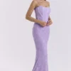 Sukienka maxi z gorsetem z koronki w kolorze orchidei Antonina Sukienka maxi z gorsetem z koronki w kolorze orchidei Antonina