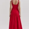 Sukienka midi Amore Scarlet z obniżoną talią Sukienka midi Amore Scarlet z obniżoną talią