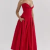 Sukienka midi bez ramiączek Lady Scarlet Sukienka midi bez ramiączek Lady Scarlet