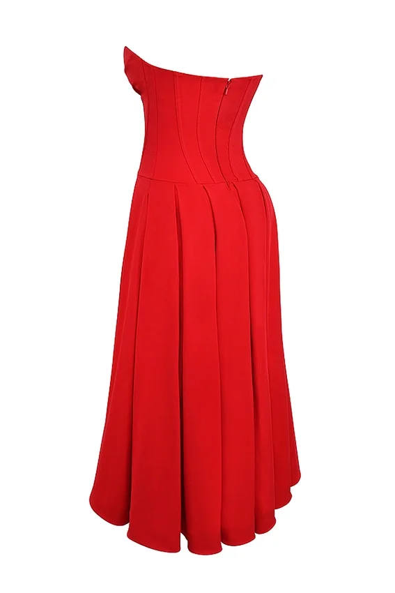 Sukienka midi bez ramiączek Lady Scarlet Sukienka midi bez ramiączek Lady Scarlet