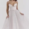 Sukienka midi Countess z tiulu w kolorze French Dove