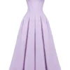 Sukienka midi Lady Orchid z tiulu i twillu, bez ramiączek