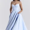Sukienka midi Mademoiselle Cinderella z niebieskiego tiulu