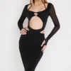 Sukienka midi Marina Black Cutout Sukienka midi Marina Black Cutout