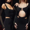 Sukienka midi Marina Black Cutout Sukienka midi Marina Black Cutout