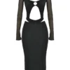 Sukienka midi Marina Black Cutout Sukienka midi Marina Black Cutout