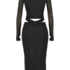 Sukienka midi Marina Black Cutout Sukienka midi Marina Black Cutout