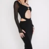Sukienka midi Marina Black Cutout Sukienka midi Marina Black Cutout
