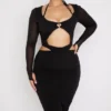 Sukienka midi Marina Black Cutout Sukienka midi Marina Black Cutout