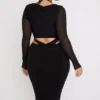 Sukienka midi Marina Black Cutout Sukienka midi Marina Black Cutout