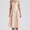 Sukienka midi Samaria Peach Parfait z gorsetem z tkaniny twill Sukienka midi Samaria Peach Parfait z gorsetem z tkaniny twill