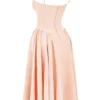 Sukienka midi Samaria Peach Parfait z gorsetem z tkaniny twill Sukienka midi Samaria Peach Parfait z gorsetem z tkaniny twill