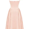Sukienka midi Samaria Peach Parfait z gorsetem z tkaniny twill Sukienka midi Samaria Peach Parfait z gorsetem z tkaniny twill