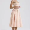 Sukienka midi Samaria Peach Parfait z gorsetem z tkaniny twill Sukienka midi Samaria Peach Parfait z gorsetem z tkaniny twill