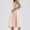 Sukienka midi Samaria Peach Parfait z gorsetem z tkaniny twill Sukienka midi Samaria Peach Parfait z gorsetem z tkaniny twill