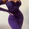 Sukienka midi Talika Grape Gorset Sukienka midi Talika Grape Gorset