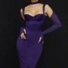 Sukienka midi Talika Grape Gorset Sukienka midi Talika Grape Gorset