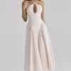 Sukienka midi z bawełny Lilli Blush Peek-a-Boo Keyhole Sukienka midi z bawełny Lilli Blush Peek-a-Boo Keyhole
