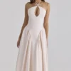 Sukienka midi z bawełny Lilli Blush Peek-a-Boo Keyhole Sukienka midi z bawełny Lilli Blush Peek-a-Boo Keyhole