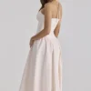 Sukienka midi z bawełny Lilli Blush Peek-a-Boo Keyhole Sukienka midi z bawełny Lilli Blush Peek-a-Boo Keyhole
