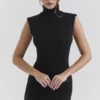 Sukienka midi z golfem z mieszanki kaszmiru Gaia Black Sukienka midi z golfem z mieszanki kaszmiru Gaia Black