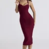 Sukienka midi z wiązaniem na szyi „The Supermodel Ruby” Sukienka midi z wiązaniem na szyi „The Supermodel Ruby”