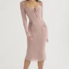 Sukienka midi z wycięciami Ophelia Blush Sukienka midi z wycięciami Ophelia Blush