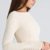 Sukienka mini Francesca Vintage Cream Stretch Crepe Godet Sukienka mini Francesca Vintage Cream Stretch Crepe Godet