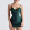 Sukienka typu slip z satyny Soraya Forest Sukienka typu slip z satyny Soraya Forest