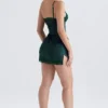 Sukienka typu slip z satyny Soraya Forest Sukienka typu slip z satyny Soraya Forest
