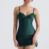 Sukienka typu slip z satyny Soraya Forest Sukienka typu slip z satyny Soraya Forest