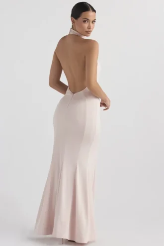 Suknia Juliette w kolorze Blush z wiązaniem na szyi Suknia Juliette w kolorze Blush z wiązaniem na szyi