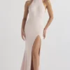Suknia Juliette w kolorze Blush z wiązaniem na szyi