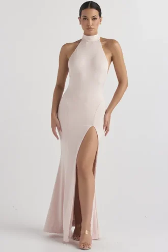 Suknia Juliette w kolorze Blush z wiązaniem na szyi Suknia Juliette w kolorze Blush z wiązaniem na szyi