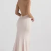 Suknia Juliette w kolorze Blush z wiązaniem na szyi
