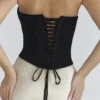 Suknia maxi z gorsetem „Sorcha” w kolorze czarnym i szampańskim Suknia maxi z gorsetem „Sorcha” w kolorze czarnym i szampańskim