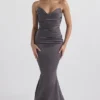 Suknia Wieczorowa Fleur Shadow Satin bez ramiączek