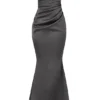 Suknia Wieczorowa Fleur Shadow Satin bez ramiączek